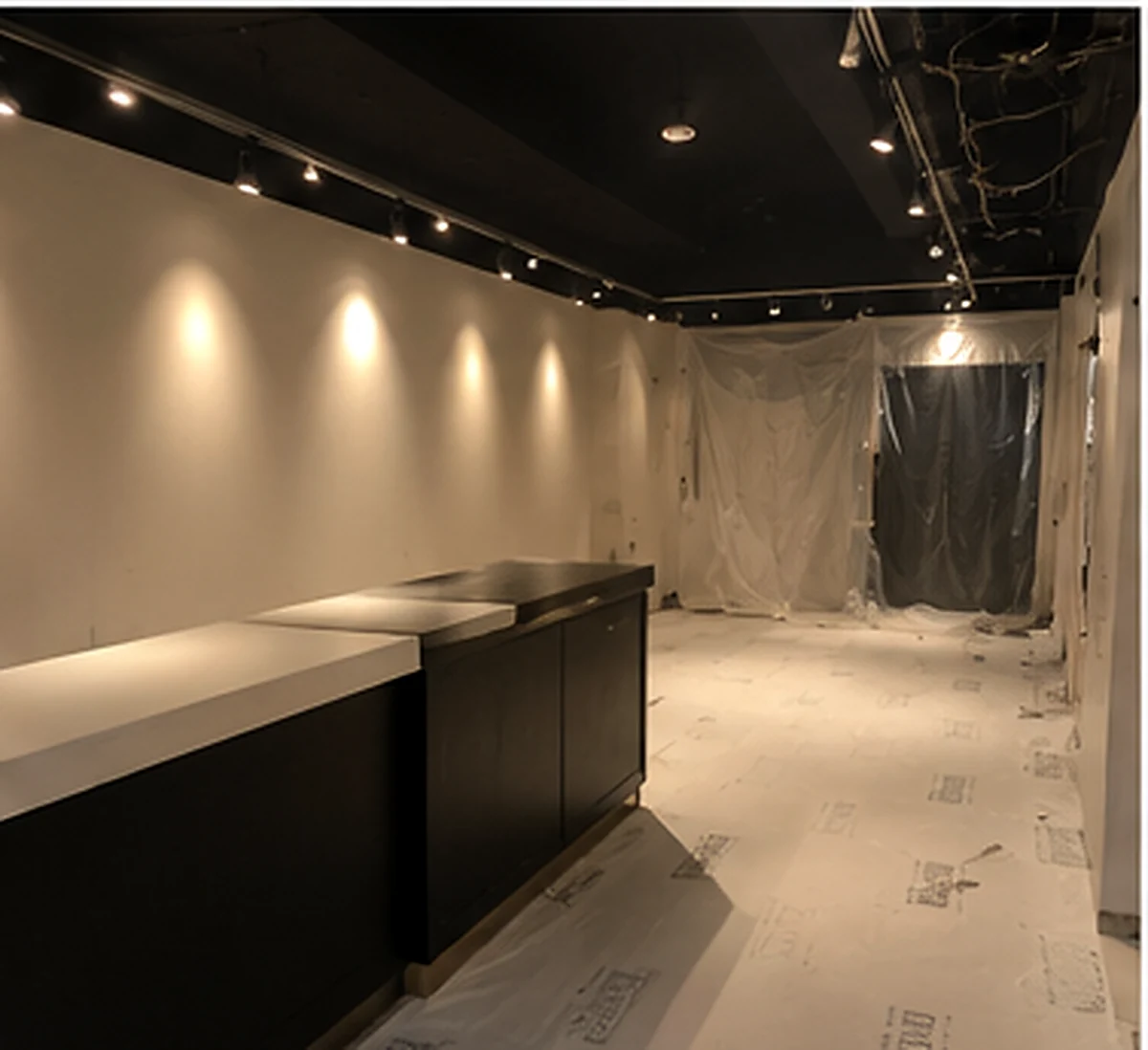 Retail unit during decoration and final finishes